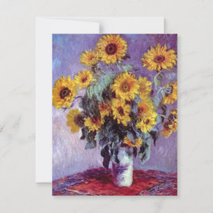 Bouquet of Sunflowers by Claude Monet, Vintage Art