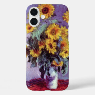 Bouquet of Sunflowers by Claude Monet, Vintage Art iPhone 16 Plus Case