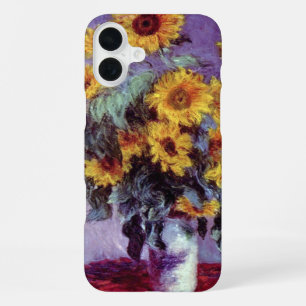 Bouquet of Sunflowers by Claude Monet, Vintage Art iPhone 16 Plus Case