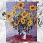 Bouquet of Sunflowers by Claude Monet, Vintage Art Jigsaw Puzzle<br><div class="desc">Bouquet of Sunflowers (1881) by Claude Monet is a vintage impressionist fine art floral still life painting. Yellow blooming flowers from the garden. A bouquet of summer season sunflower in a vase. About the artist: Claude Monet (1840-1926) was a founder of the French impressionist painting movement with most of his...</div>