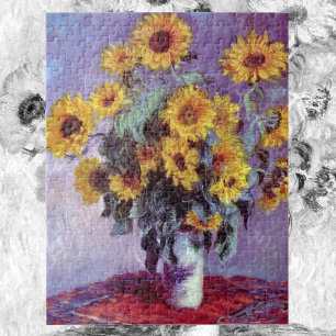 Bouquet of Sunflowers by Claude Monet, Vintage Art Jigsaw Puzzle