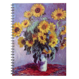 Bouquet of Sunflowers by Claude Monet, Vintage Art Notebook