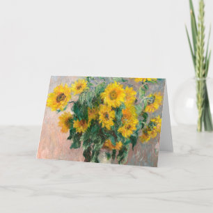 Bouquet of Sunflowers by Monet Impressionist Card