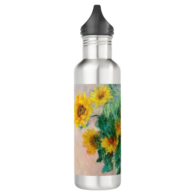 Bouquet of Sunflowers Claude Monet      710 Ml Water Bottle (Left)