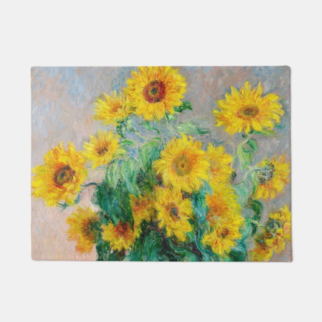 Bouquet of Sunflowers Claude Monet    Doormat (Front)