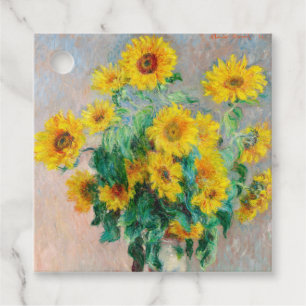 Bouquet of Sunflowers Claude Monet Favour Tags