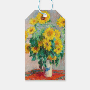 Bouquet of Sunflowers Claude Monet    Gift Tags