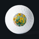 Bouquet of Sunflowers Claude Monet    Golf Balls<br><div class="desc">Bouquet of Sunflowers. Claude Monet. 1881. Reproduction of famous works of art  images in the public domain.</div>