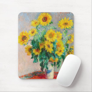 Bouquet of Sunflowers Claude Monet Mouse Mat