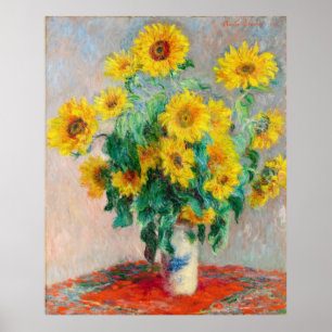 Bouquet of Sunflowers Claude Monet Poster