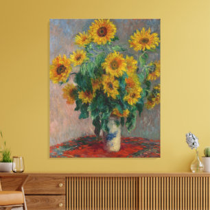 Bouquet of Sunflowers Monet Canvas Print