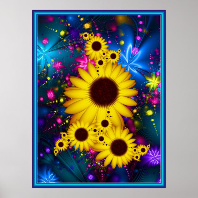 Bouquet of Sunflowers Poster (Front)