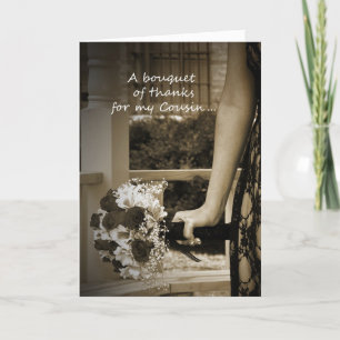 "Bouquet of Thanks" Cousin Maid of Honour Card