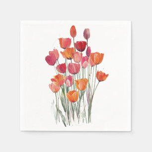 Bouquet of tulips napkins