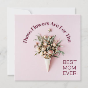 Bouquet Pink Personalised Mother's day Greeting Invitation