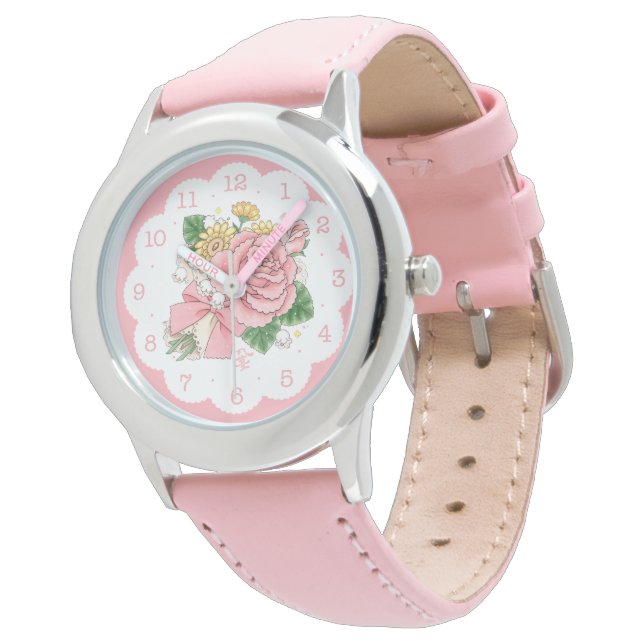 Bouquet (pink) watch (Angled)