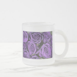 bouquet purple rose roses date rsvp bridal destiny frosted glass coffee mug