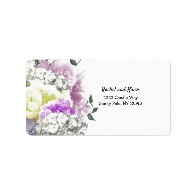 Bouquet Variety Floral Address Label (Front)
