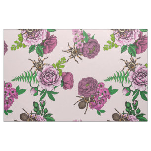 Bouquets and tarantula fabric