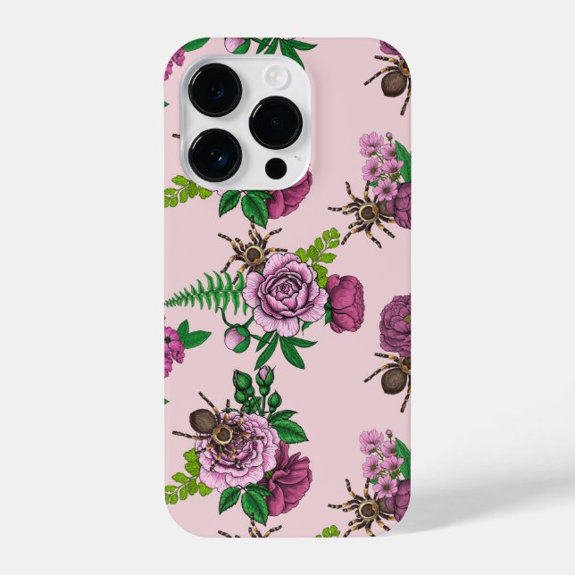 Bouquets and tarantula iPhone case (Back)