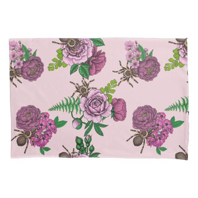 Bouquets and tarantula pillowcase (Front-Left)