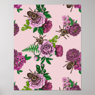Bouquets and tarantula poster