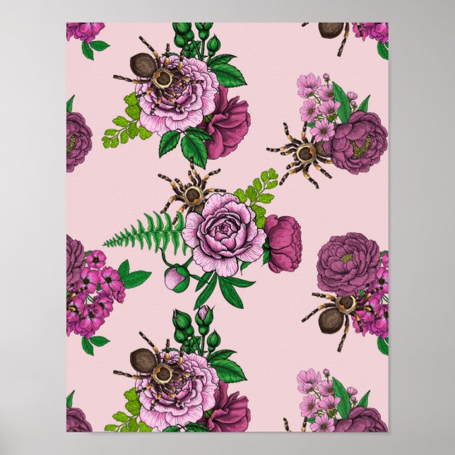 Bouquets and tarantula poster (Front)