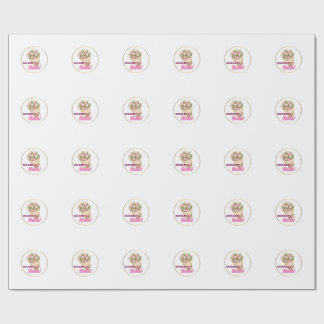 Bouquets business logo  Sticker Wrapping Paper