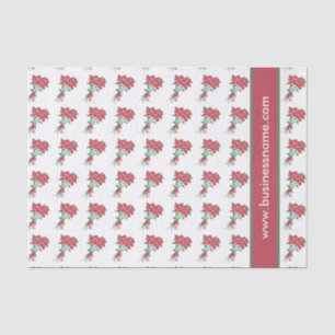 Bouquets of Red Roses Custom Text Tissue Paper