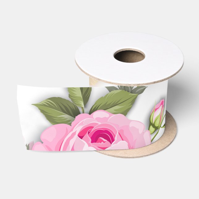 Bouquets of Roses 4 Satin Ribbon (Spool)