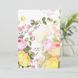 Bouquets of Roses 4 Thank You Card