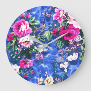 Bouquets with roses large clock