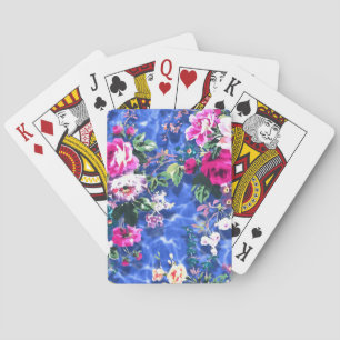 Bouquets with roses playing cards