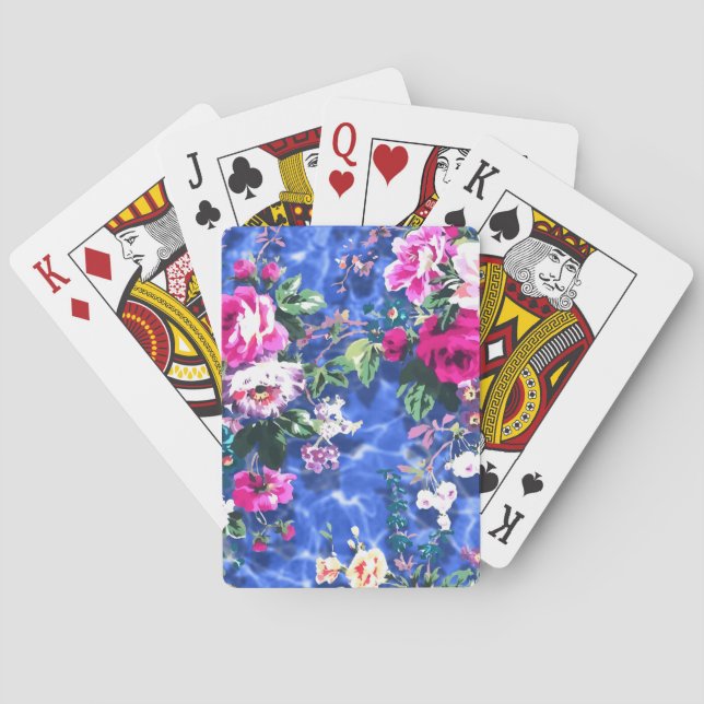 Bouquets with roses playing cards (Back)