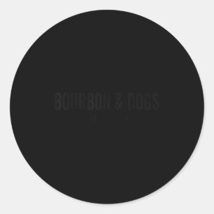 Bourbon And Dogs I Love My Licker Bourbon Drinking Classic Round Sticker