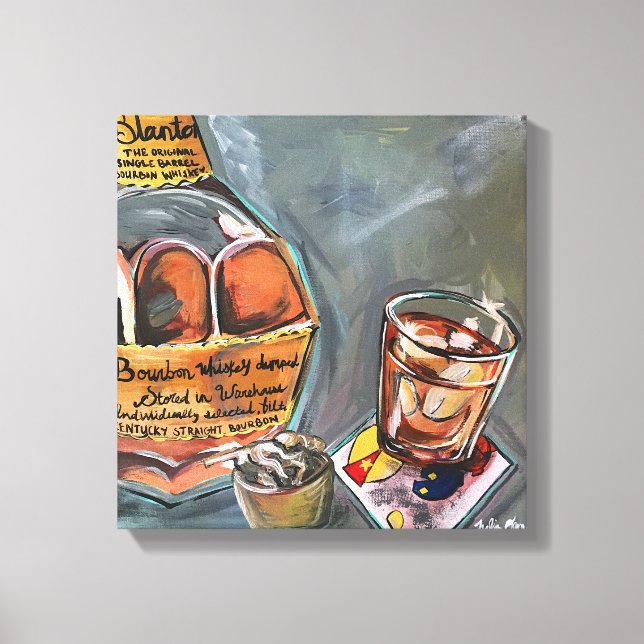 Bourbon Bar Art Canvas Print (Front)