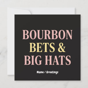 Bourbon Bets & Big Hats Retro Social Club Horse Invitation