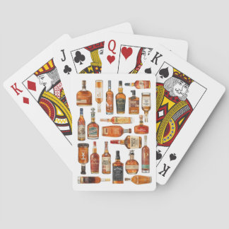Bourbon Bottle Watercolor Deck of Cards