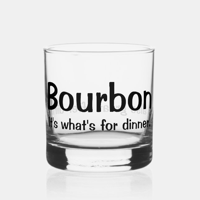 Bourbon Is Delicious Whiskey Glass (Front)