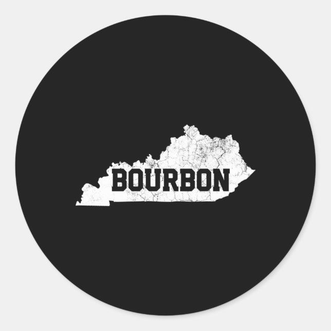Bourbon Kentucky Whiskey Drinking S Classic Round Sticker (Front)
