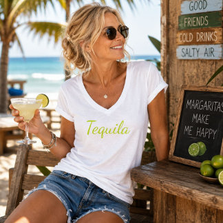 Bourbon Loves Tequila Tequila Sailing Couple T-Shirt