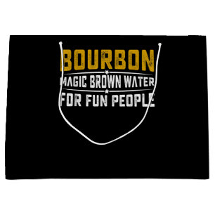 Bourbon Magic Brown Water Fun People - Whiskey Large Gift Bag