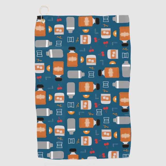 Bourbon Pattern Golf Towel (Front)