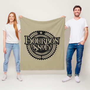 Bourbon Snob - funny whiskey drinker Fleece Blanket