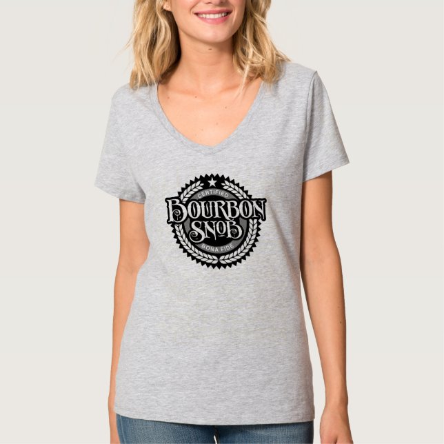 Bourbon Snob - funny whiskey drinker T-Shirt (Front)