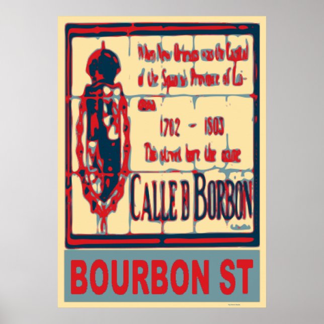 Bourbon St New Orleans French Quarter Poster (Front)