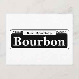 Bourbon St., New Orleans Street Sign Postcard