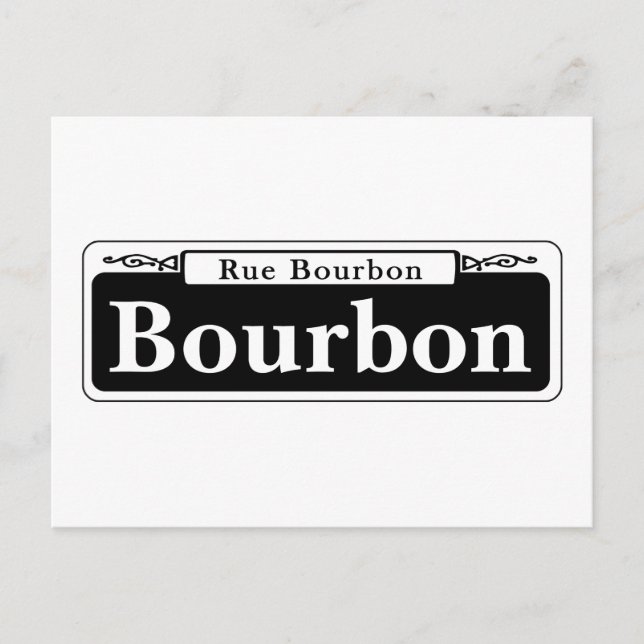 Bourbon St., New Orleans Street Sign Postcard (Front)