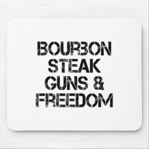 Bourbon Steak Guns And Freedom Usa Flag Whiskey Pa Mouse Mat