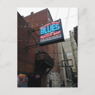 Bourbon Street Blues Boogie Bar Nashville TN Postcard